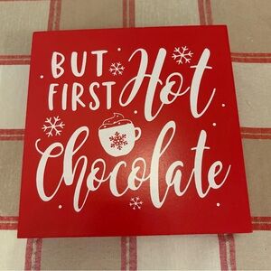 Hobby Lobby Red and White Hot Chocolate Sign